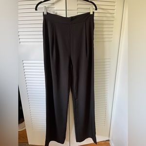 Black dress pants, wide leg